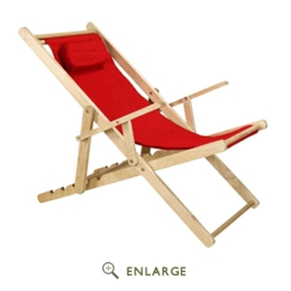 Casual Home 114-00-011-11 Sling Chair, Natural Frame with Red Canvas CA627300
